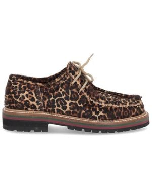 The Bekk Print Round Toe Dress Shoes - Brown