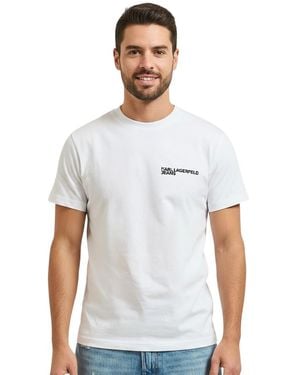KARL LAGERFELD Crew Neck T-Shirt - White