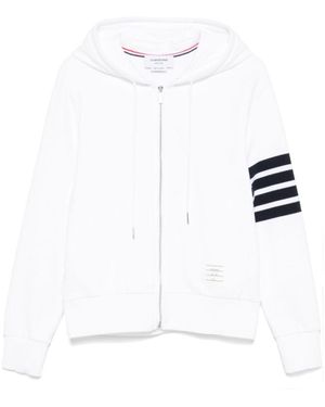 Thom Browne 4Bar Cotton Hoodie - White