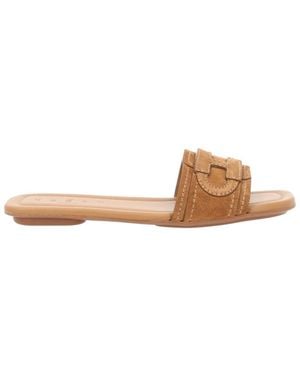 Hogan Logo Flats - Brown