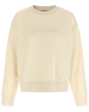 Moncler Logo Embroidery Sweatshirt - Natural
