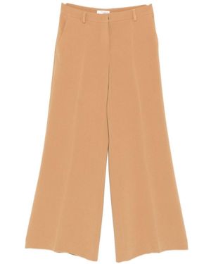 Alberto Biani Camel Wide-Leg Pants - White