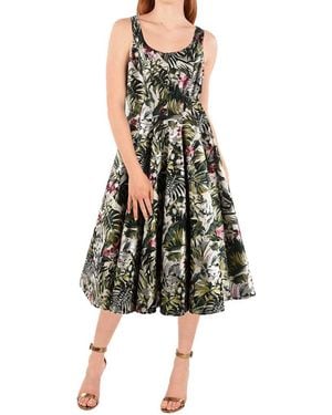 Philipp Plein Multi Colour Floral Print Dress - Green