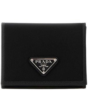 Prada Piccolo Solid Wallet - Black