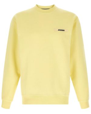 Jacquemus Crew Neck Logo Sweatshirt - Yellow