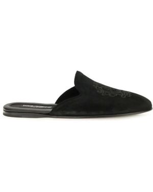 Dolce & Gabbana Leather Sandals - Black
