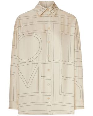 TOTEME Regular Logo Shirt - White