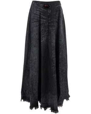DIESEL Solid Maxi Skirt - Black