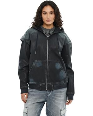 DIESEL Tie-Dye Zipper Hoodie - Black