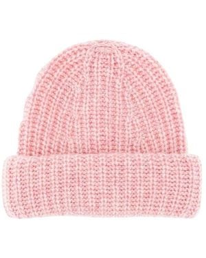 Lisa Yang Rib Knitted Beanie Cap - Pink