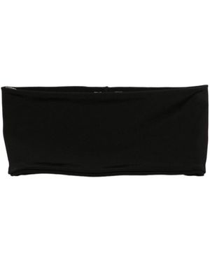 Rick Owens Strapless Viscose Bandeau Top With Stretch Fabric - Black