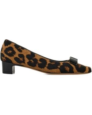 Ferragamo Slip On Pumps - Brown