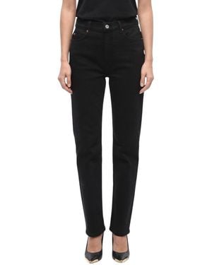 RE/DONE Straight Mid Rise Jeans - Black