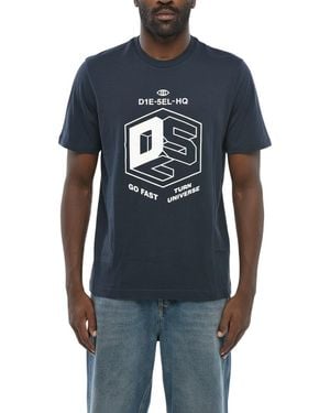 DIESEL Graphic T-Shirt - Blue