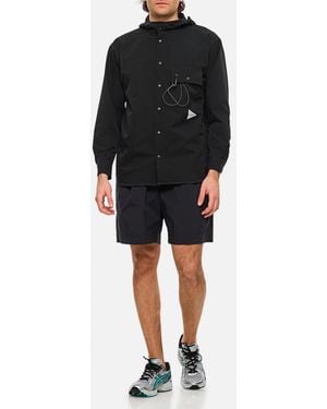 and wander Hooded Jacket - Black