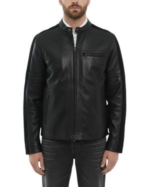 DIESEL Mandarin Collar Jacket - Black