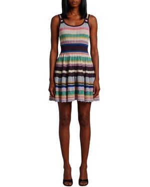 Alaïa Scoop Neck Mini Dress - Black