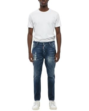 DSquared² Slim Distressed Jeans - Blue