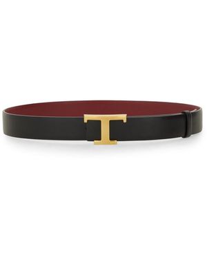 Tod's Logo Buckle Reversible Belt - White