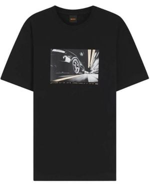 BOSS Graphic Crew Neck T-Shirt - Black