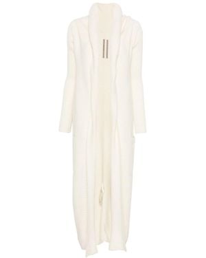 Rick Owens Knitted Long Cardigan - White