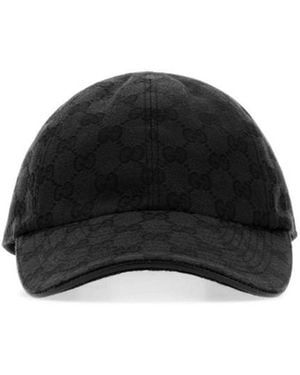Gucci Gg Logo Baseball Hat - Black