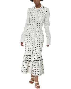 Off-White c/o Virgil Abloh Mandarin Collar Maxi Dress - White
