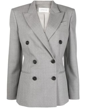 ARMARIUM Double-Breasted Wool Blazer - Gray