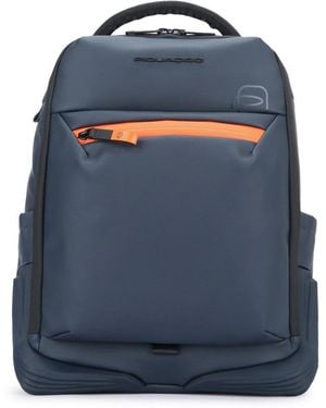 Piquadro Logo Backpack - Blue