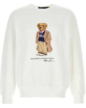 Polo Ralph Lauren Crewneck Printed Sweatshirt - White