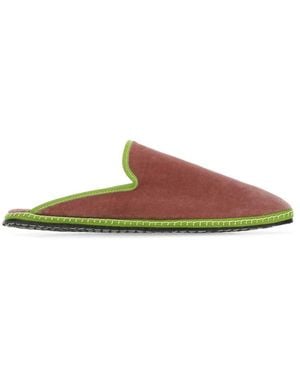 Vibi Venezia Velvet Slippers - Brown