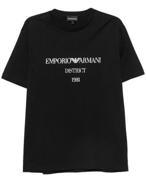 Emporio Armani Logo Crew Neck T-Shirt - Black