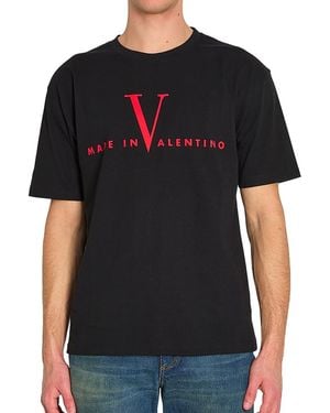 Valentino Graphic Logo T-Shirt - Black