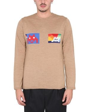 Comme des Garçons Crew Neck Sweater - Pink