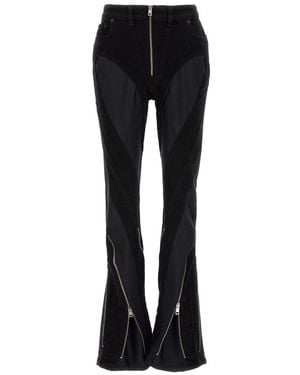 Mugler Flared High Rise Jeans - Black