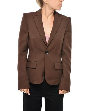 DSquared² Solid Notched Lapel Blazer - Brown