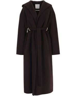 Sportmax Hood Trench Coat - Black