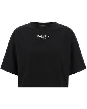 Balmain Logo Crew Neck T-Shirt - Black