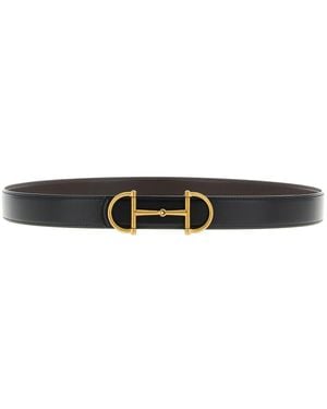 Gucci Horsebit Buckle Reversible Belt - Black