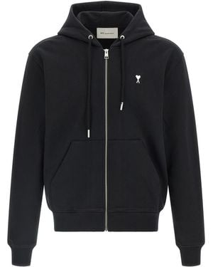 Ami Paris Ami De Coeur Hoodie - Black