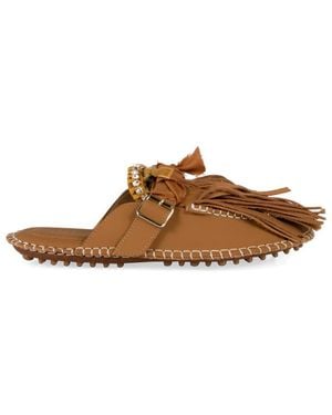 13 09 SR Leather Mules - Brown