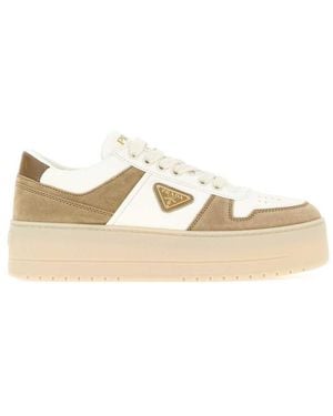 Prada Logo Sneakers - Natural