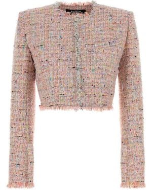 Balmain Round Neck Blazer - Pink