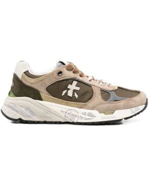 Premiata Color Block Mased Sneakers - White