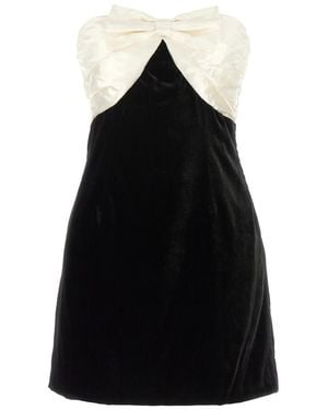 Alessandra Rich Bow Short Dress - Black