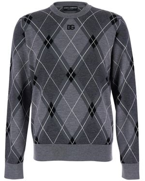 Dolce & Gabbana Crewneck Logo Sweater - Gray