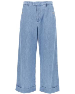 Valentino Turn-Up Jeans - Blue