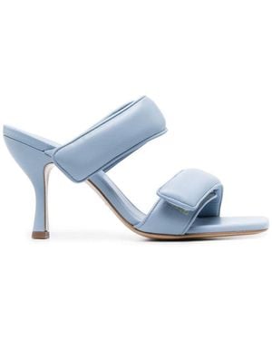 Gia Borghini Sky Sky Perni Leather Heels - Blue