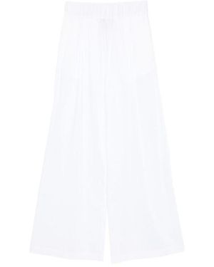 Semicouture Straight Flat Front Pant - White