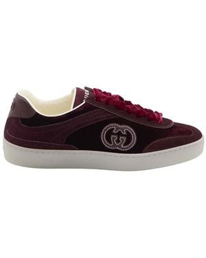 Gucci Velvet G75 Sneakers - Brown